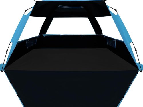 Deluxe Pop Up Beach Tent Sun Shade Shelter for 3-4/5-6 Person, UV Protection, Extendable Floor with 3 Ventilating Windows Plus Carrying Bag, Stakes, and Guy Lines