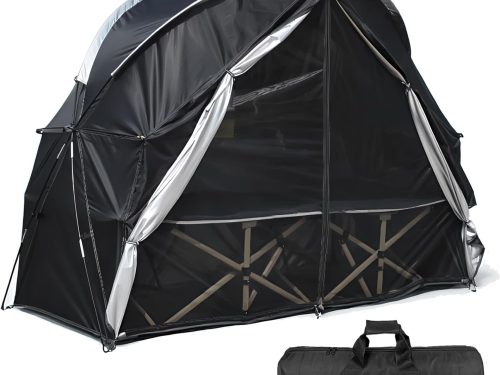 1 Person Cot Tent with Breathable Mesh Door and Screen Windows – Easy to Put Together, All-Weather Shelter for Camping & Backyard, Without Bed