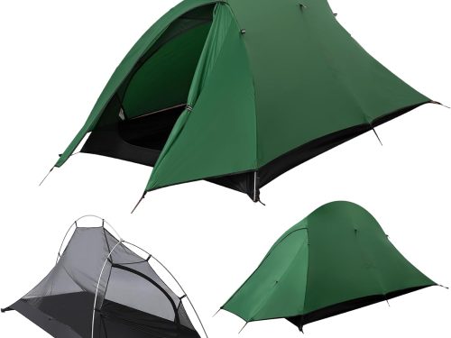 1-2 Person Lightweight Backpacking Tent - Waterproof Tent for 3 Season, Ultralight Camping Tent for Outdoor, Easy Setup for Sports, Hiking, Travel by