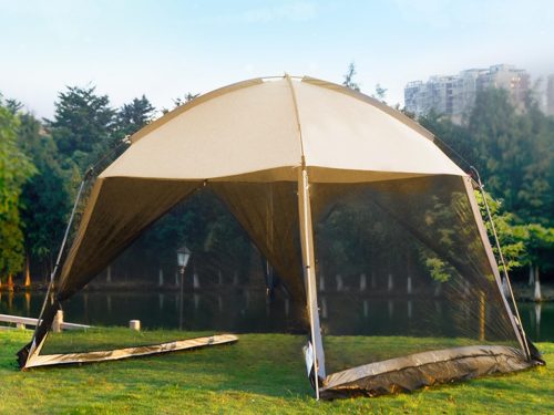 Screen House Tent 11x11 Ft Mesh Net, Outdoor Camping Screen Room Sun Shade Gazebo Shelter Included Carry Bag, Easy Setup & Waterproof, Perfect for Family Picnic, Backyards, BBQ and Party