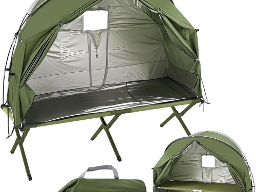 Cot Tent,Foldable Camping Cot with Tent,Portable Single Sleeping Camping Bed with Carry Bag,Versatile for Solo Campers and Outdoor Relaxation