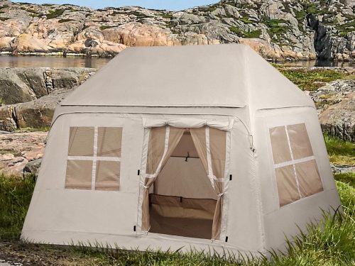3-4 Person Inflatable Camping Tent Blow Up Tent with Hand Pump Easy Setup Waterproof Inflatable Tent Cabin